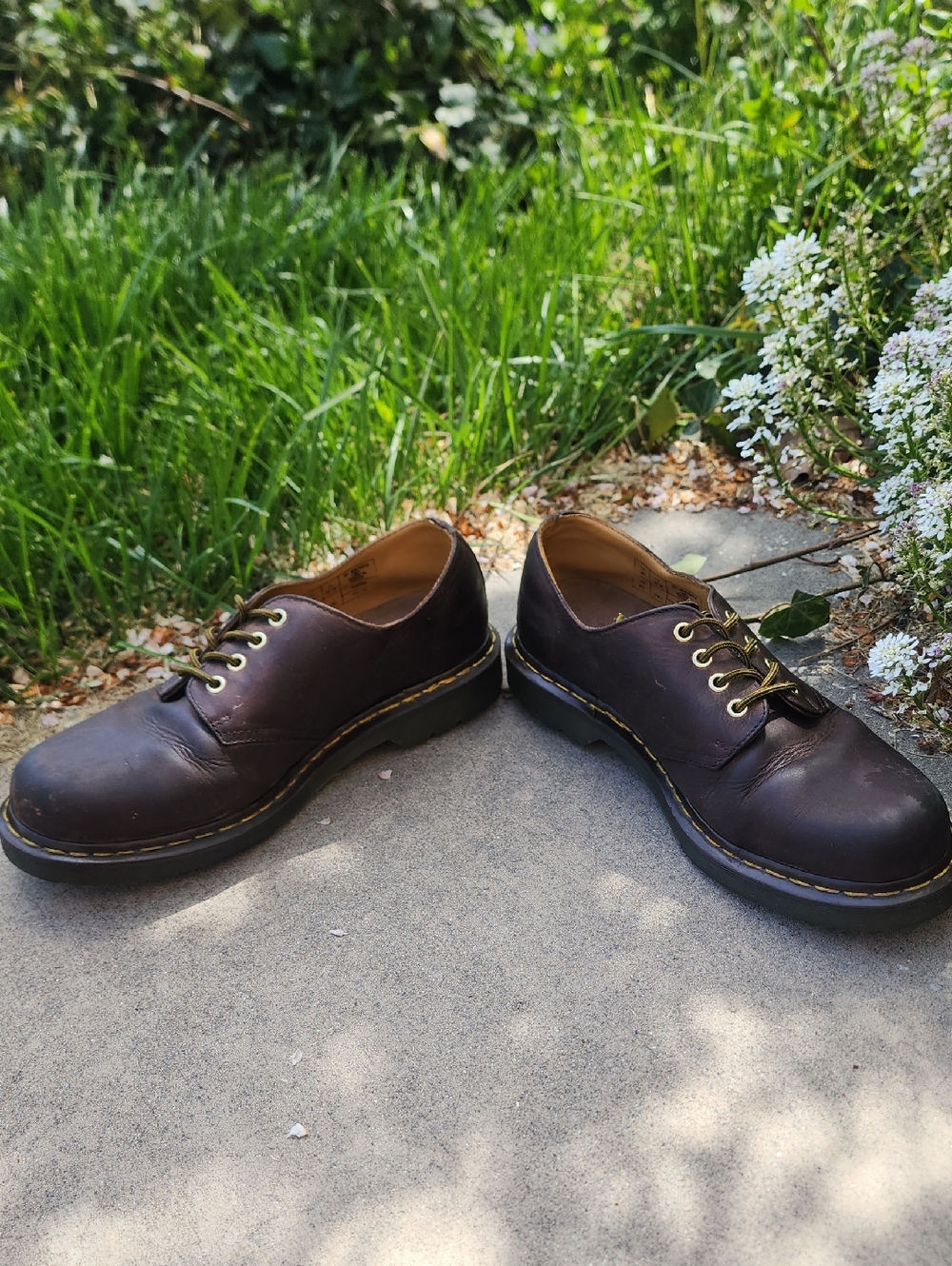 Dr. Martens Brown Leather 4-Eye Derby Oxfords - Picture 12 of 14